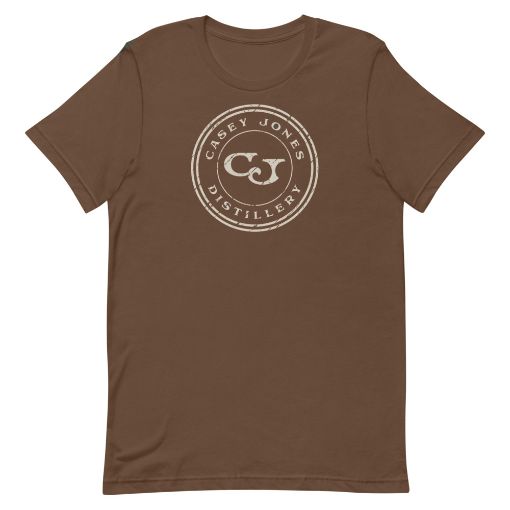 Casey Jones Distillery Brown Short Sleeve Circle Logo T-Shirt - Large