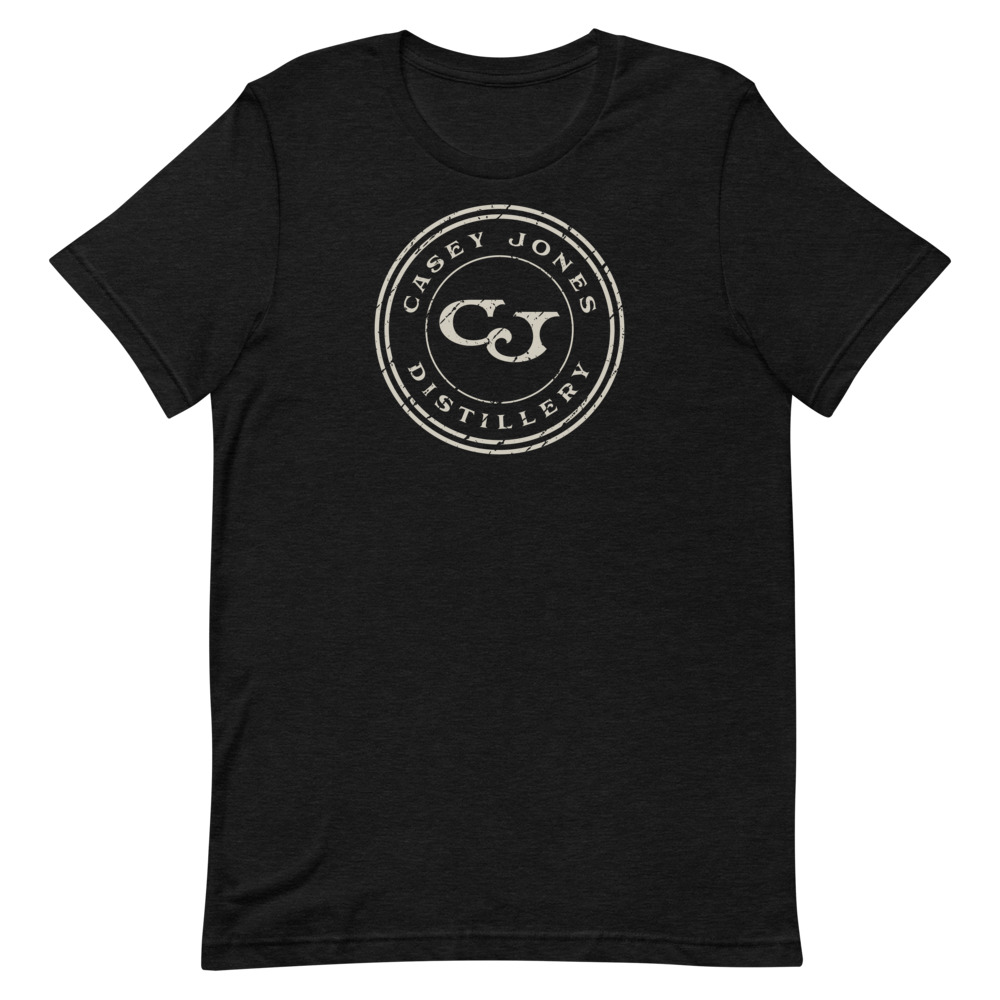 Casey Jones Distillery Vintage Black Short Sleeve Circle Logo T-Shirt