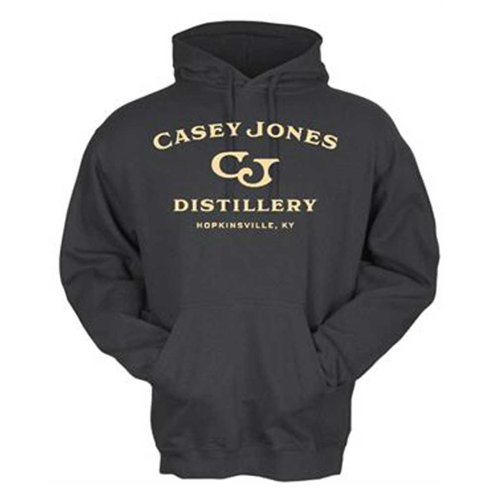 Casey Jones Distillery Charcoal Large Simple Logo Hoodie