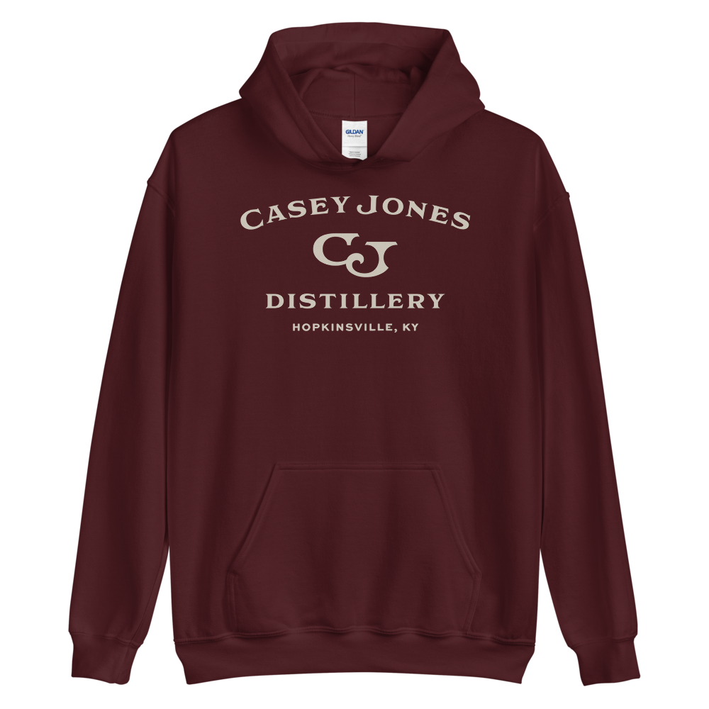 Casey Jones Distillery Maroon Large Simple Logo Hoodie - Large