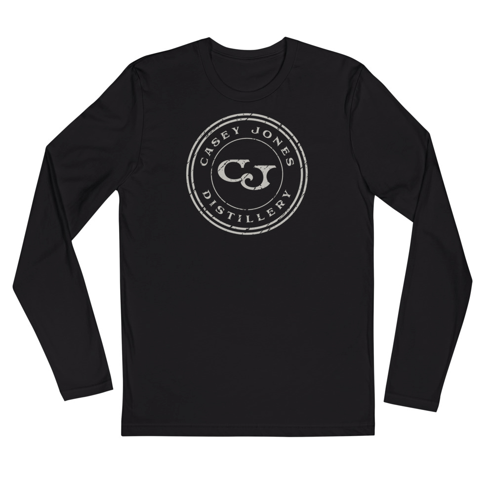 Casey Jones Distillery Vintage Black Long Sleeve Circle Logo T-Shirt - Large
